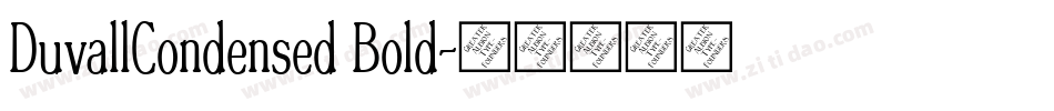 DuvallCondensed Bold字体转换